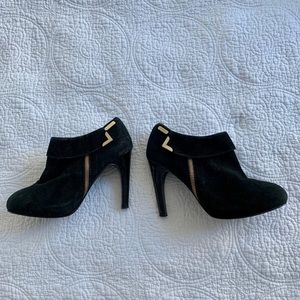 Gaudi Black and Gold Ankle Boots